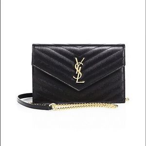 Saint Laurent
Small Monogram Matelassé Envelope Flap Wallet-On-Chain